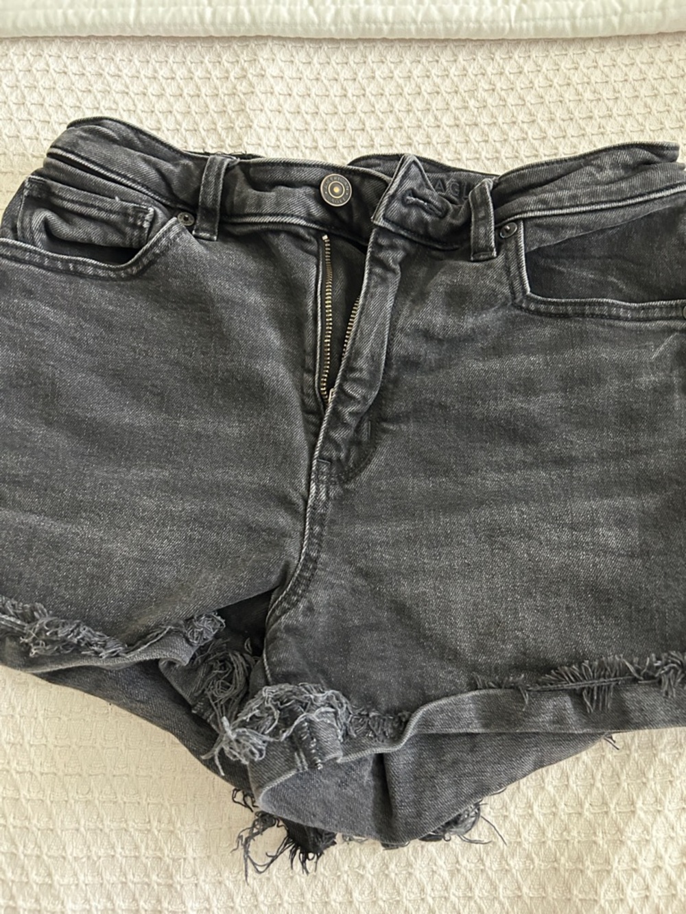 American Eagle Black Denim Cutoff Shorts